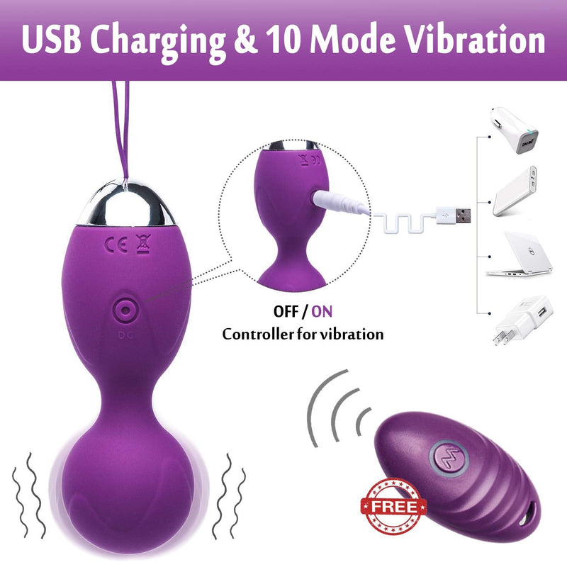 Pelvic Floor Balls Training Balls Pelvic Floor Trainer For Women Training Set - Medical Silicone Exercise Balls For Bladder Control And Pelvic Floor Exercises, Purple - NewNest Australia