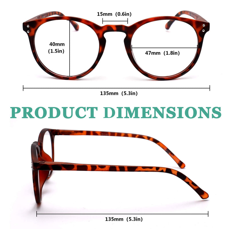 Vecien reading glasses 3 pieces spring hinge glasses matte finish for one, crystal lenses give you ultra-clear vision, spring hinges pattern design for men and women 3 colors mixing 2.0 diopters - NewNest Australia