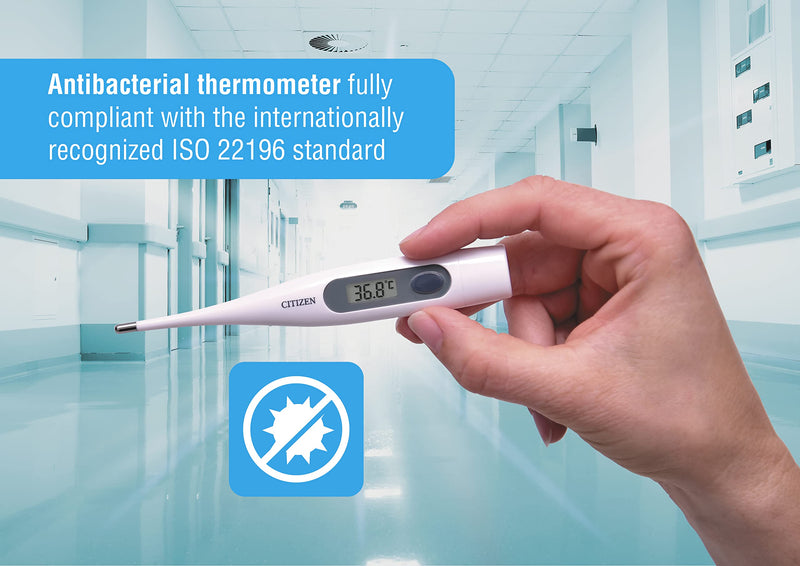 Citizen Cta303 Antibacterial Waterproof Digital Medical Thermometer With Fever Alarm, Oral, Armpit, Rectal, Accurate Measurements For Adults, Children, Toddlers And Babies - NewNest Australia