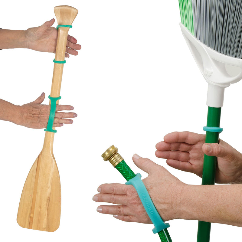 EazyHold Aqua Silicone Adaptive Aid, Universal Cuff Hand Grip Assistive Device for Rehab Patients, Disabled, Cerebral Palsy, Special Needs, Arthritis, Parkinsons, Stroke, Physical Therapy 2-Pack 6.5" - NewNest Australia