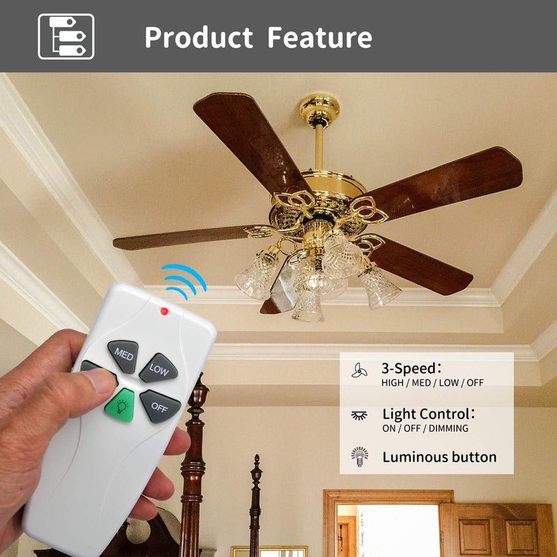 53T Ceiling Fan Remote Control Replacement for Harbor Breeze Hampton Bay Hunter, Replace 2AAZPFAN53T FAN-53T L3HFAN11T FAN-11T L3HFAN35T1 FAN-35T KUJCE9103 CHQ8BT7030T CHQ7030T UC7030T (Remote Only) 53T - NewNest Australia