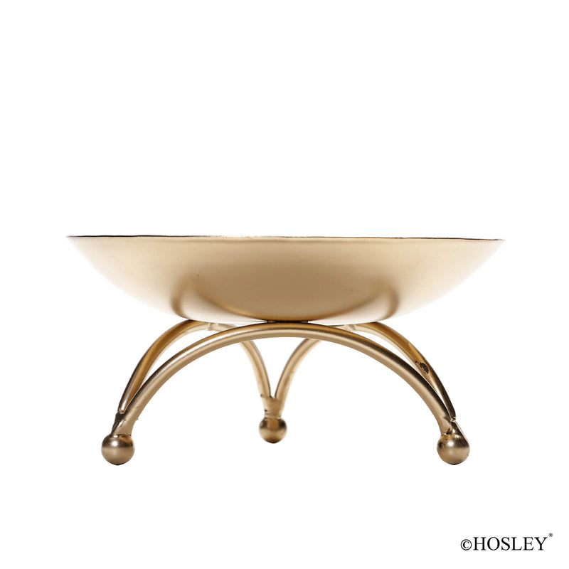 NewNest Australia - Hosley 6 Inch Gold Pillar Candle Holder, Mid Century Modern Farmhouse Ideal for Wedding Trinkets Party Favor Reki Meditation. W5 6'' diameter 