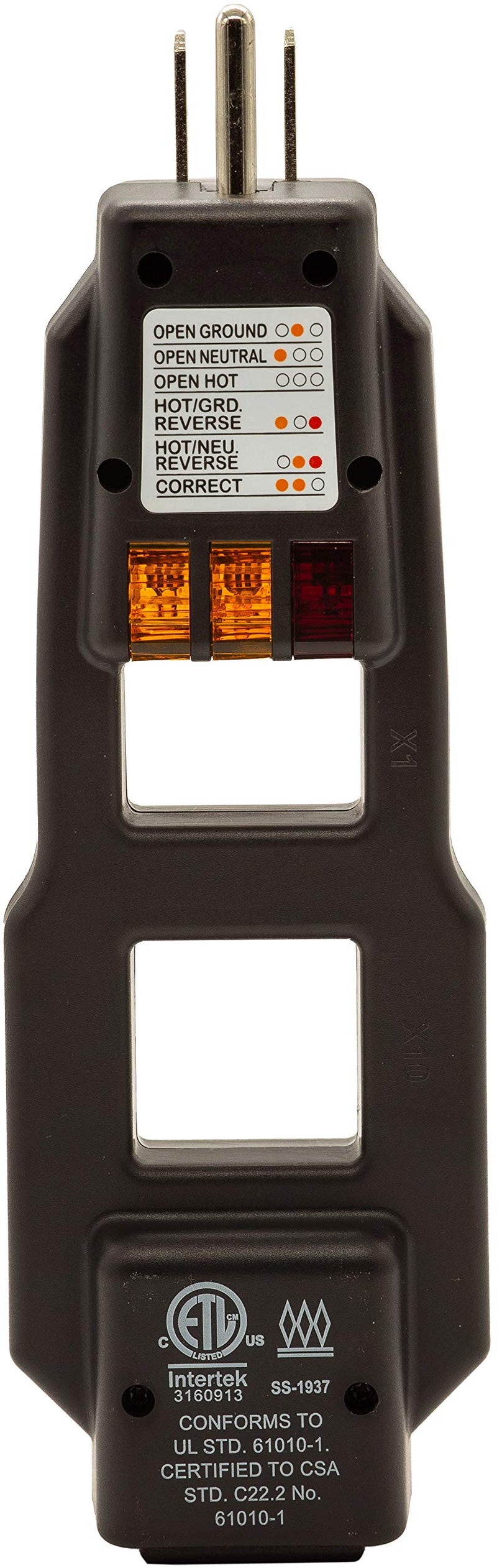 Triplett AC Line Splitter and GFCI Outlet/Receptacle Tester with 5 Visual Indicators (ET200) - NewNest Australia