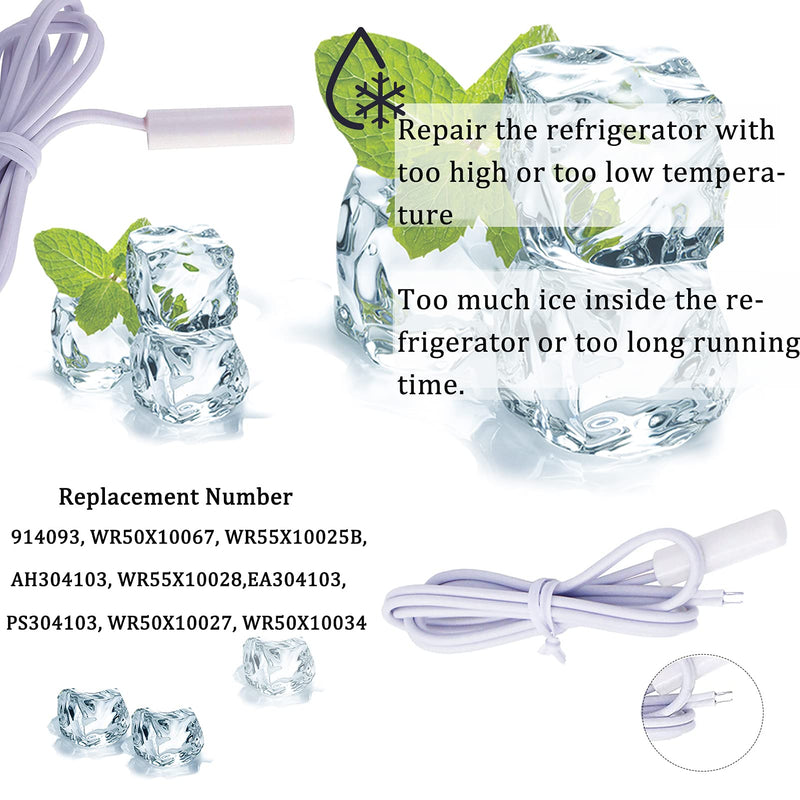 WR51X10055 Refrigerator Defrost Heater Replacements WR55X10025 Refrigerator Temperature Sensor WR50X10068 Defrost Thermostat Compatible with general Electric Hotpoint Refrigerators Replaces WR51X10030 1 - NewNest Australia