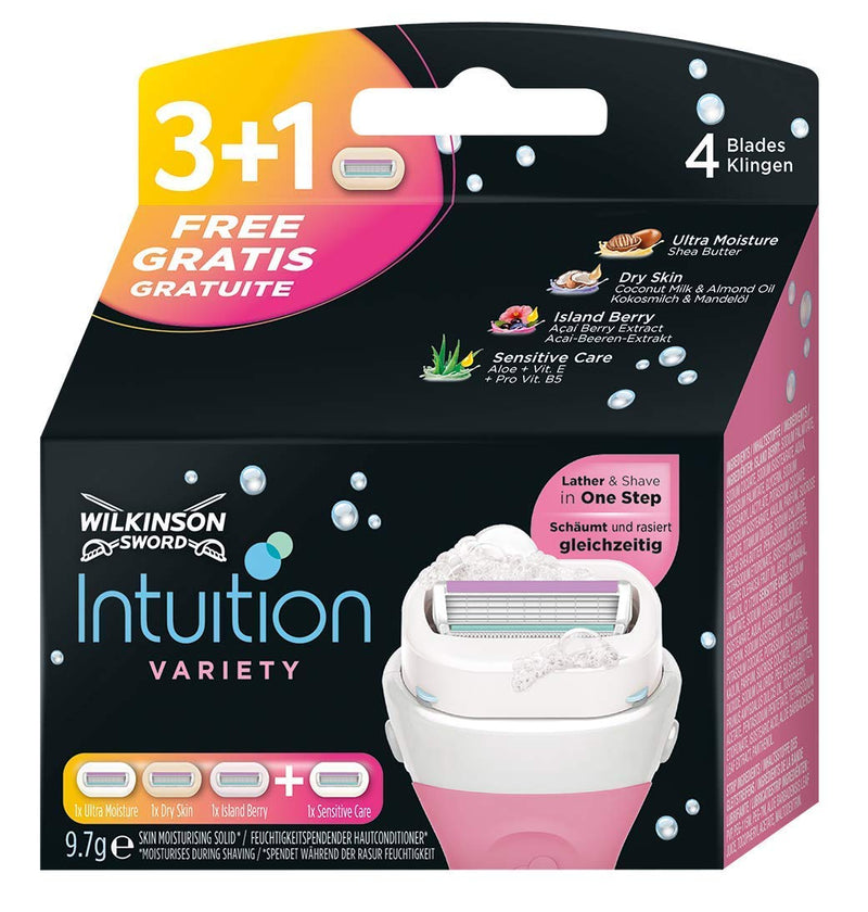 Wilkinson Sword Intuition Summer Variaty Razor Blades for Women's Razors, Pack of 4 - NewNest Australia