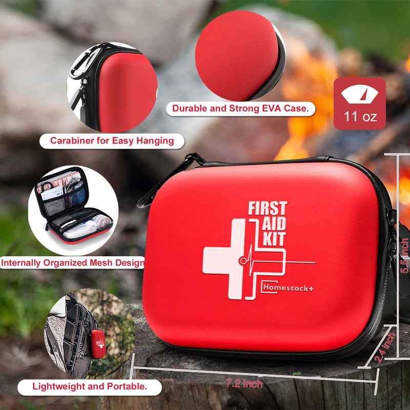 【2022 Upgrade】Portable Small First Aid Kit Compact Medical Kits with with Compartments EVA Case for Car, Home, Outdoors, Sports, Camping, Hiking and Office - NewNest Australia