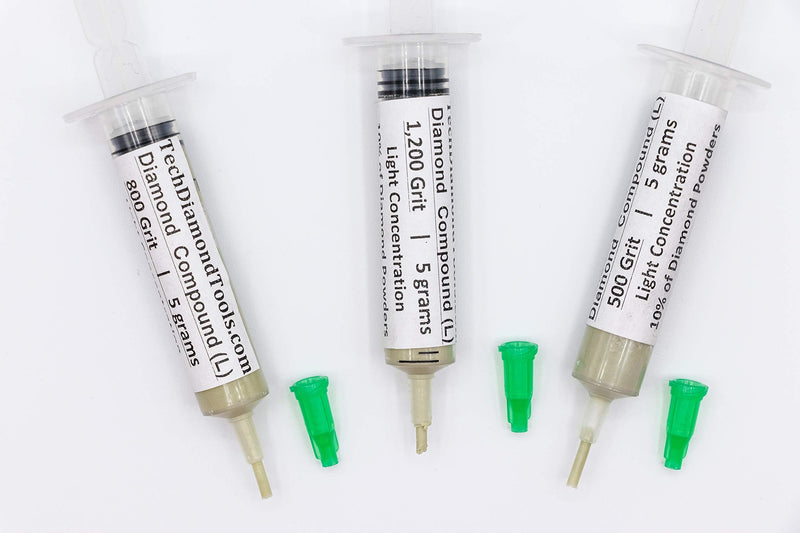 TechDiamondTools Kit of 3 Diamond Lapping Paste Polishing Compound 500 800 1200 Grit Lapidary Paste for Rock Glass Metal Jewelry Resin Marble with 10% of Diamond Powder USA Made 1200 800 500 grit - NewNest Australia