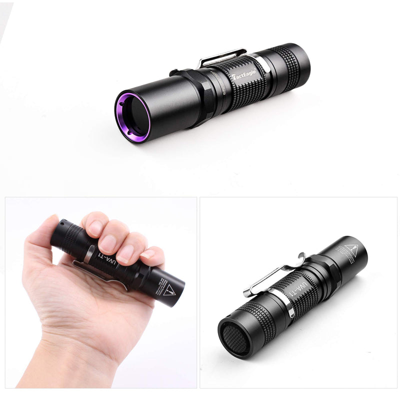 TactEagle UVA-T1 Black Light Flashlight,365NM UV Flashlight for Pet Urine Detection Minerals Resin Curing Scorpion,Portable Blacklight UV Led Flashlight - NewNest Australia