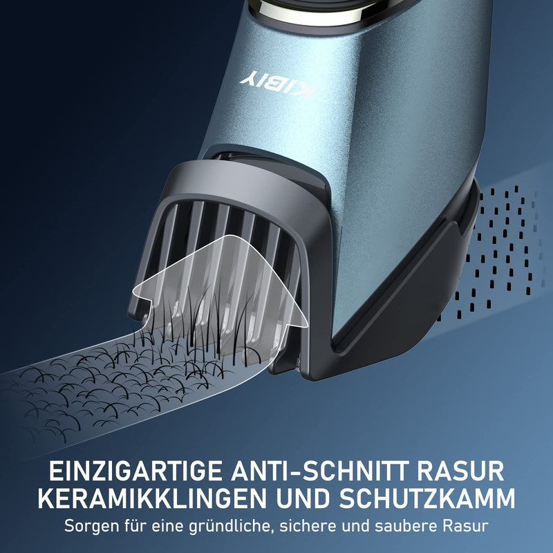 Kibiy Men'S Intimate Razor With Led Light And Mirror, Ipx7 Waterproof Body Hair Trimmer, Professional Body Groomer With Ceramic Blade And Protective Comb, Rechargeable - NewNest Australia