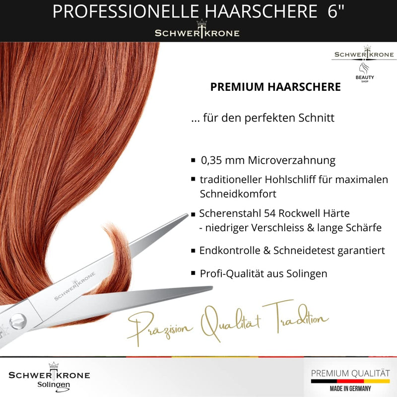 Schwertkrone hair cutting scissors hairdressing scissors made of stainless steel made in Germany, silver - NewNest Australia