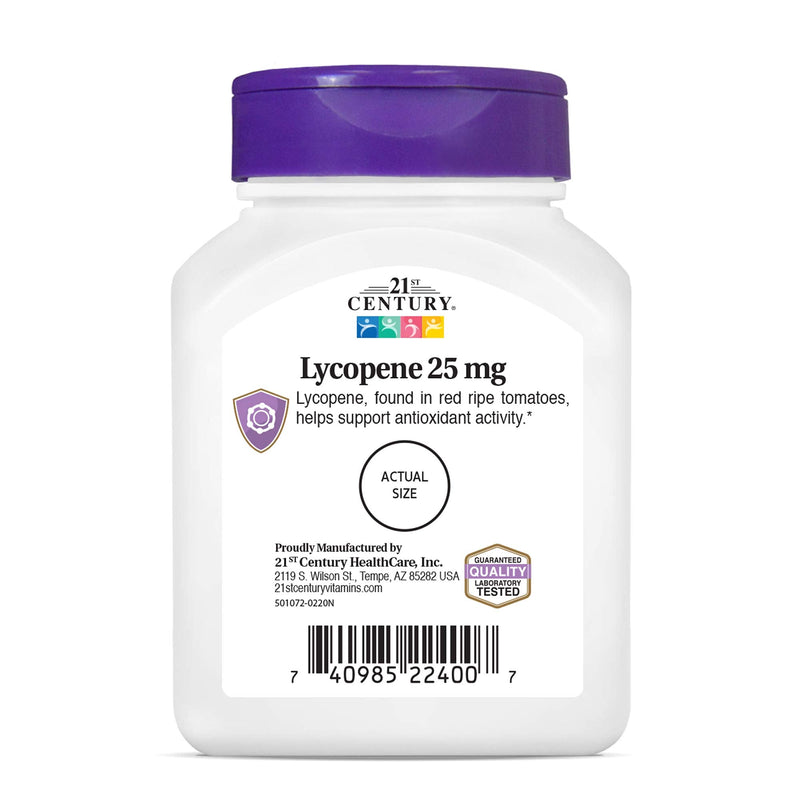 21st Century Lycopene, 25 mg, 60 Tablets - NewNest Australia