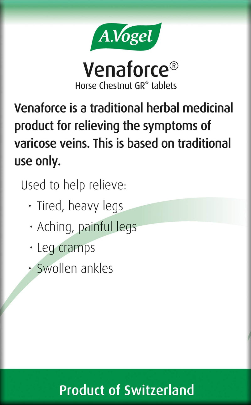 A.Vogel Venaforce Horse Chestnut Tablets | Relieve Symptoms of Varicose Veins, Tired Aching Legs, Leg Cramps & Swollen Ankles | 60 Tablets 60 Count (Pack of 1) - NewNest Australia