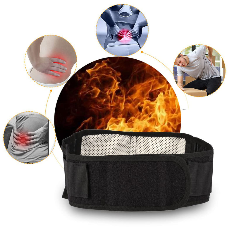 Tourmaline And Magnetic Field Therapy Belt Belt Heat New Tourmaline Self-Heating Magnetic Field Therapy Back Neck Shoulder Black Waist Protection Belt Lumbar Support - NewNest Australia