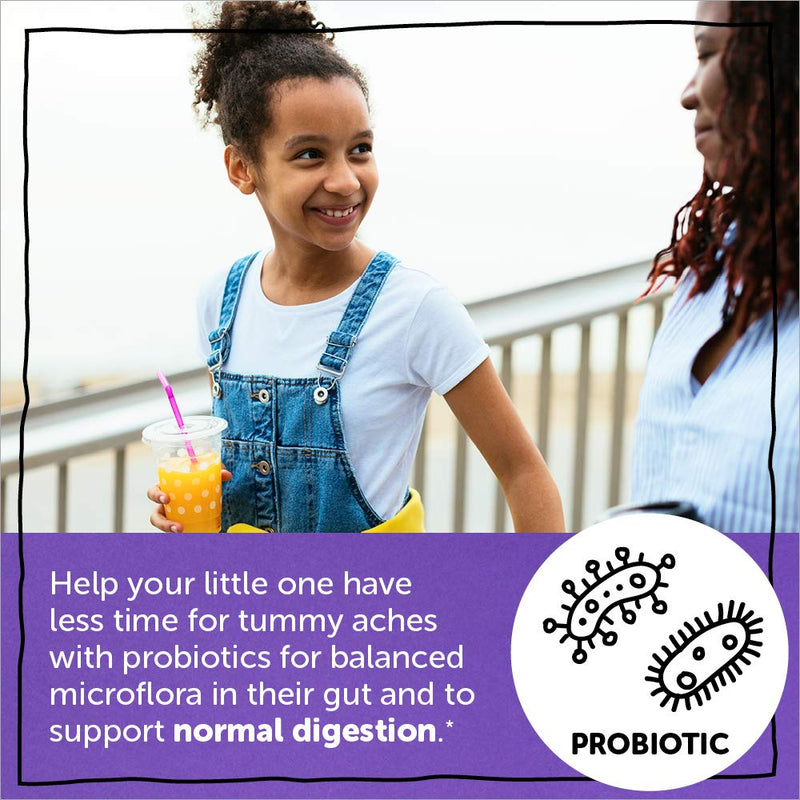 SmartyPants Kids Probiotic Immunity Gummies: Prebiotics & Probiotics for Immune Support & Digestive Comfort, Grape Flavor, 60 Gummy Vitamins, 30 Day Supply, No Refrigeration Required Kids Probiotic Immunity Formula - Grape - NewNest Australia