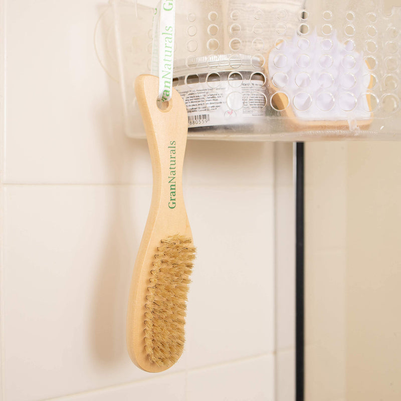 GranNaturals Wooden Nail Brush - Nail Cleaner Tool for Fingernail, Toenail - Dry Clean Scrubber with Thick Bristles and Wood Handle - Manicure and Pedicure Supplies for Gardeners, Mechanics, Salon - NewNest Australia