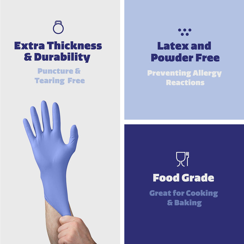 [100 Pack] Disposable Nitrile Gloves - Powder & Latex Free Small - NewNest Australia
