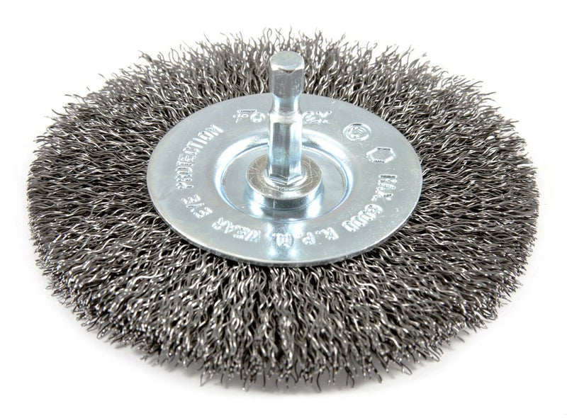 Forney 72739 Wire Wheel Brush, Coarse Crimped with 1/4-Inch Hex Shank, 4-Inch-by-.012-Inch - NewNest Australia