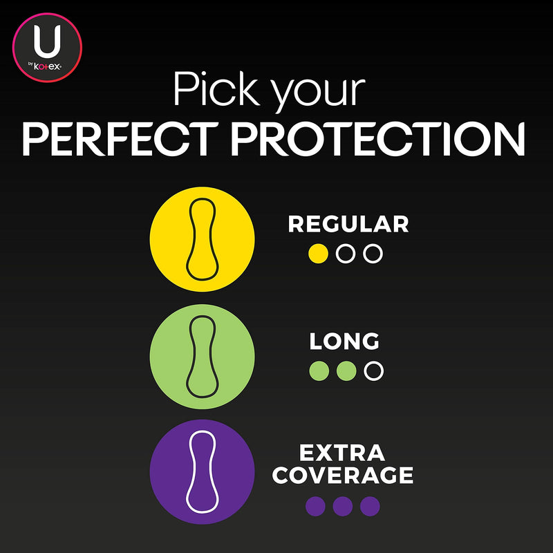U by Kotex Security Lightdays Panty Liners, Light Absorbency, Extra Coverage, Unscented, 112 Count Extra-Coverage (112 Count) - NewNest Australia