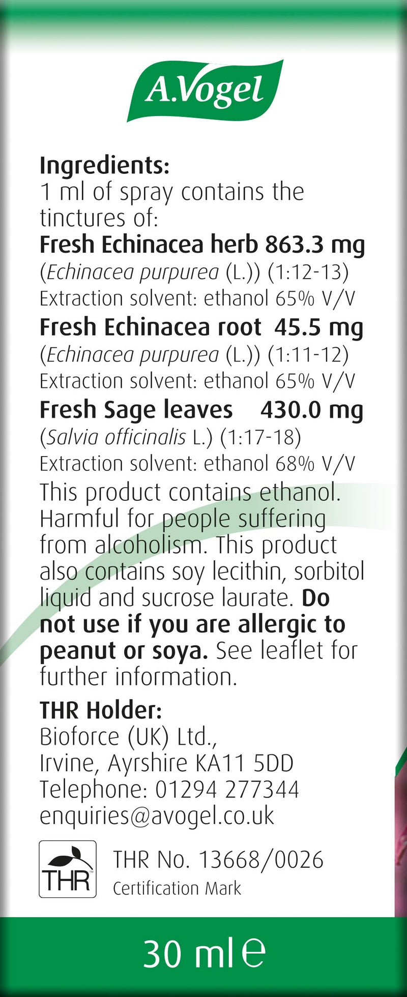 A.Vogel Echinaforce Sore Throat Spray | Extracts of Fresh Echinacea & Sage | 136 Sprays | Used for Targeted Relief from Sore Throats | Suitable for Vegans | 30ml - NewNest Australia