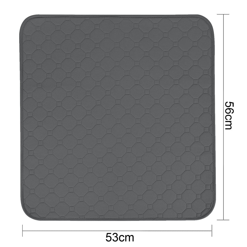 Waterproof Seat Pad Absorbent Incontinence Pad Washable Reusable Seat Protector Pad Four Layers Healthcare Chair Pad Non-Slip Under Pad for Men Women Baby Senior and Pet,22"X21" (Black) Black - NewNest Australia