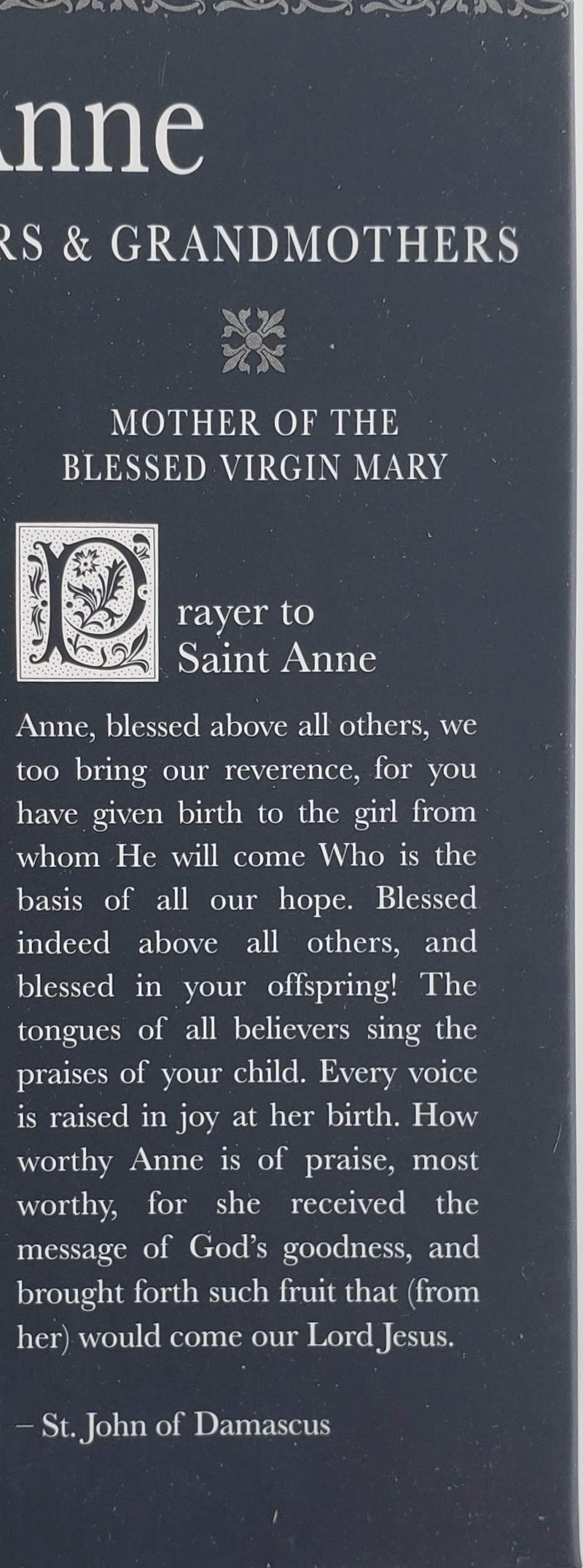 NewNest Australia - Roman, Inc. St. Anne Figure and Prayer Card Sacrament Catholic 