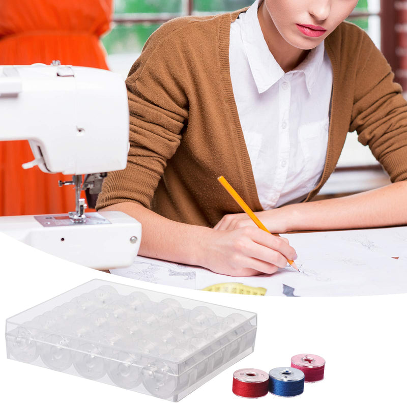 25 Pcs Sa156 Bobbins for Bro-Ther Sewing Machine, Bobbins for Sin-ger/Bro-Ther Se600 Bobbin, 15j Bobbins, Bobbins Class 15, Bobbins for jano-me, Plastic Bobbins with Case 25Pcs In Box - NewNest Australia