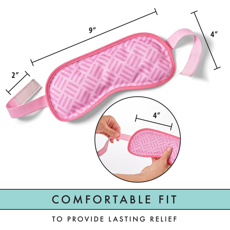 Cool Cooler Adjustable Gel Eye Mask, 9 x 3.25”, Reusable Cold Compress for Puffy Eyes, Headache Relief, Dark Circles, 2 pack, Shh Shhh Set - NewNest Australia