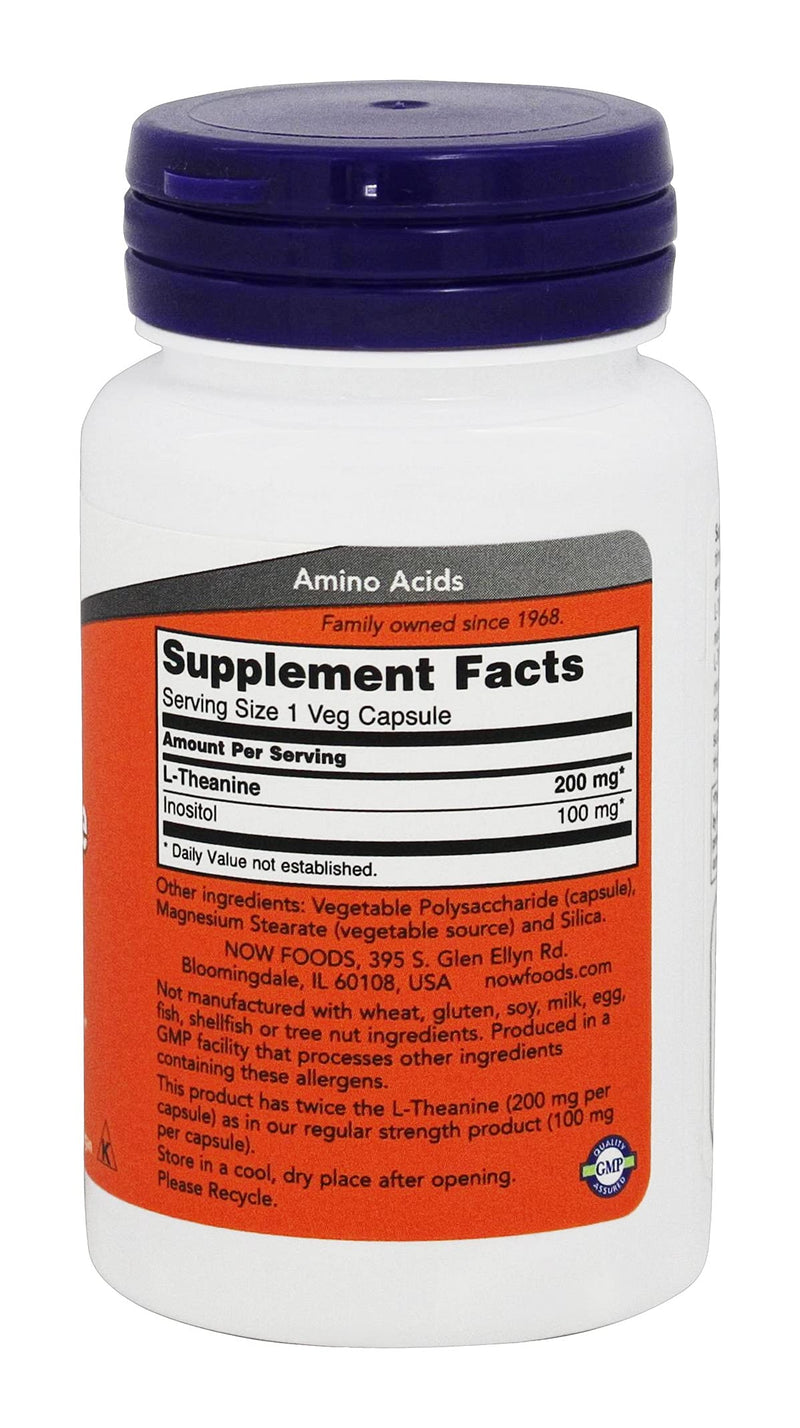 Now Foods L-Theanine 200 Mg 60 Veg Caps Pack of 2 - NewNest Australia