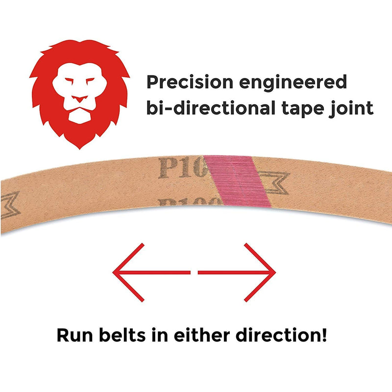 Red Label Abrasives 1/2 X 18 Inch 220 Grit Aluminum Oxide Air File Sanding Belts, 20 Pack - NewNest Australia