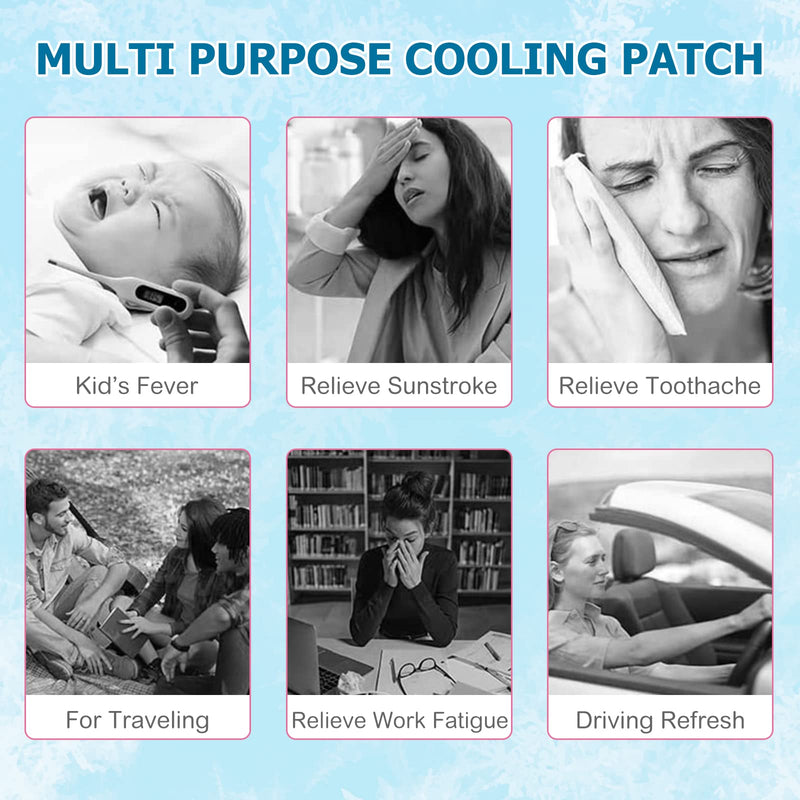 20 Sheets Fever Patches For Kids - Cooling Hot Weather Gel Patches For Adults - Headache Patches - Fever Cooling Pads For Forehead - Cooling And Pain Relieving - NewNest Australia