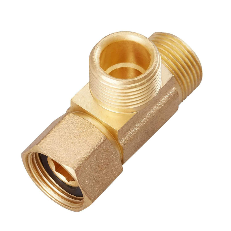 Litorange Lead Free 4 PCS Brass Angle Stop Add-A-Tee Valve 3/8" Female by 3/8 Inch by 1/4-Inch Male T Extender Water Compression Easy Connect Tee (Pack of 4) 3/8 x 1/4 Add-A-Tee 4PCS - NewNest Australia