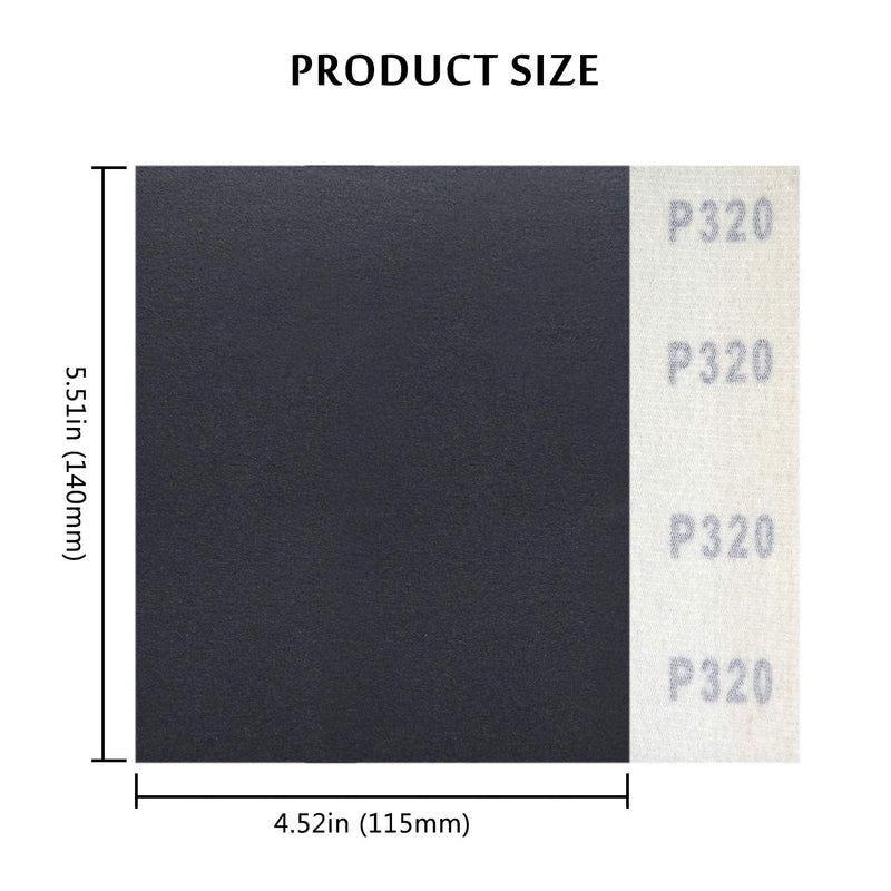 1/4 Sheet Sandpaper 320 Grit Hook & Loop or Clip on Sander Sheets High Performance Waterproof Silicon Carbide 5.5" x 4.5" Sanding Sheets for Wet/Dry Palm Sanders Polishing Accessories, 30P 320 - Grit - NewNest Australia