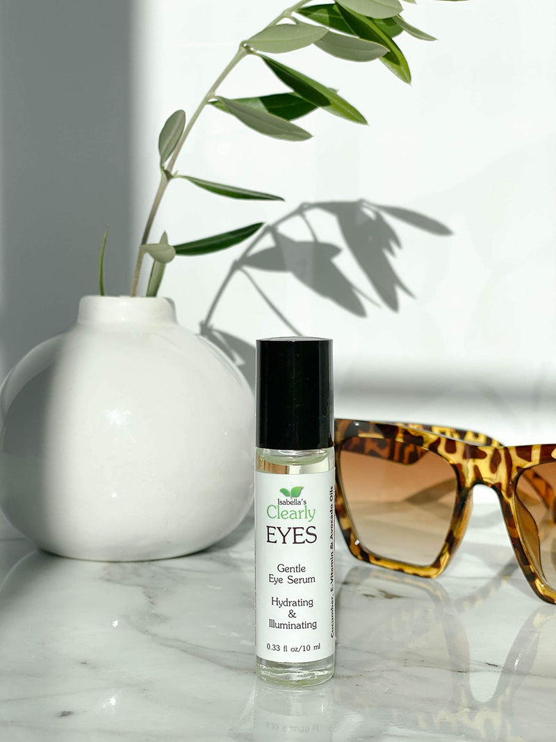 Clearly EYES Anti Ageing Eye Serum | Roll On to Hydrate, Firm and Illuminate Tired Eyes | Blend of Natural and Essential Oils with Cucumber and Avocado | Vegan, Cruelty Free, Made in USA - NewNest Australia