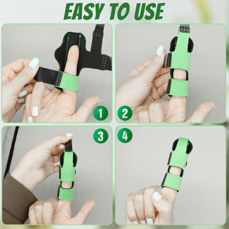5 Pcs Trigger Finger Splint, Soft Fabric Thumb Splint Finger Brace, Finger Straightener Index Pinky Finger Splint For Broken Fingers, Arthritis, Finger Straightening (5 Colors) - NewNest Australia
