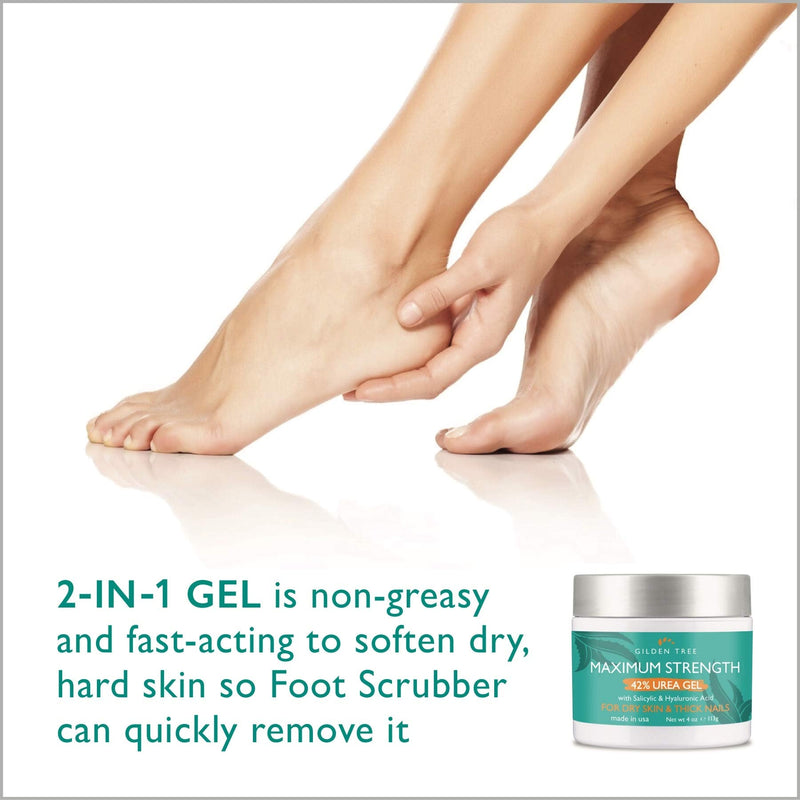 Callus Remover Gel + Foot Scrubber Kit - Pedicure Tools for Dry Cracked Heels - NewNest Australia