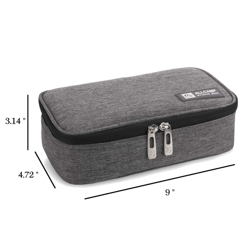 ALLCAMP Insulin Cooler Travel Case Diabetic Medication Cooler with 4 Ice Pack - Medical Cooler Bag Portable and Reusable Grey (Medium) Medium（Oxford） Gray - NewNest Australia