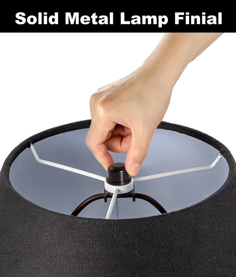 6 inch Lamp Shade Holder 2 Set, Lamp Harp Fitting Includes Standard Saddle Base and Solid Metal Lamp Finial,Detachable Heavy Duty Bracket for Table and Floor Lamps (Bronze) 6 Inch - NewNest Australia