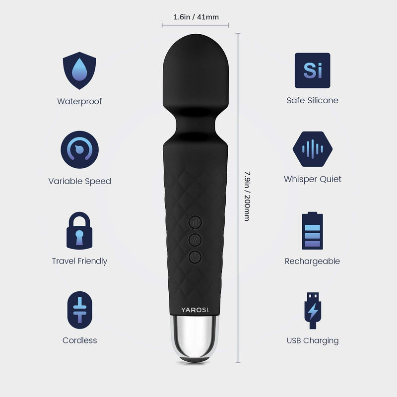 Yarosi Wireless Massager  Strongest Therapeutic Vibration Power  Magical Stress Reliever  Perfect for Muscle Pain and Recovery After Your Exercise Program  Black - NewNest Australia