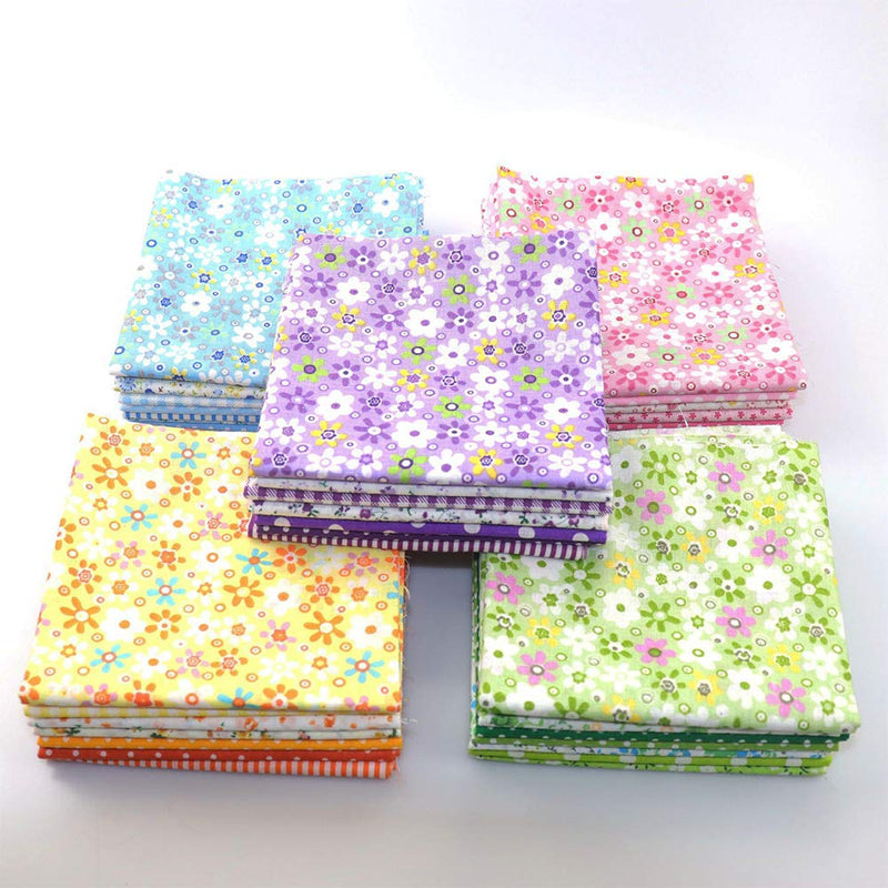 ZGXY Fabric, 56 pcs/lot Top Cotton 9.8" x 9.8" (25cm x 25cm) Squares Patchwork, Precut Multi-Color and Different Pattern for Sewing Quilting Crafting, Home Party Craft Fabric DIY Sewing Mask M1 - NewNest Australia
