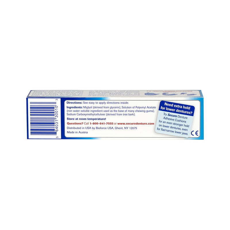 Secure Waterproof Denture Adhesive - Zinc Free - Extra Strong Hold For Upper, Lower or Partials - 1.4 oz (Pack of 4) Pack of 4 - NewNest Australia