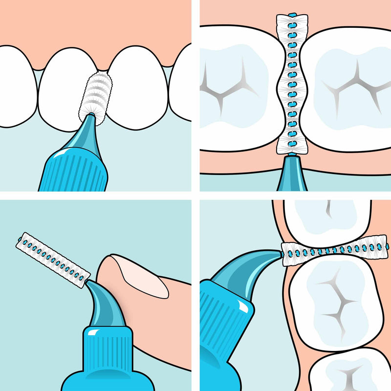TePe interdental brushes extra soft mixed (ISO size 1-6: 0.45-1.1 mm) / For particularly gentle and efficient cleaning of the spaces between teeth / 1 x 8 interdental brushes - NewNest Australia