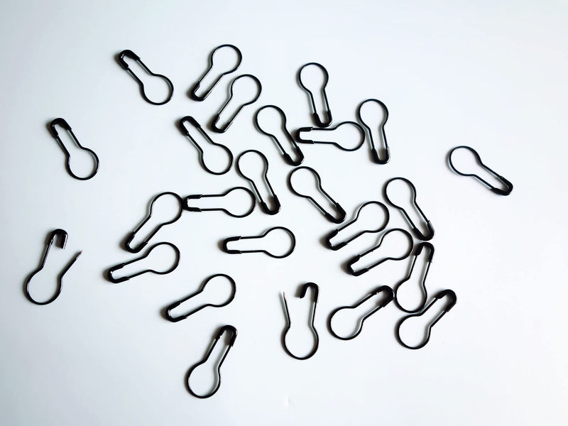 Transun Moo 1000Pcs Black Safety Pins 0.8" Metal Bulb Pins Gourd Pin Clothing Tag Pins Calabash Pin for DIY Craft, Home Accessories - NewNest Australia