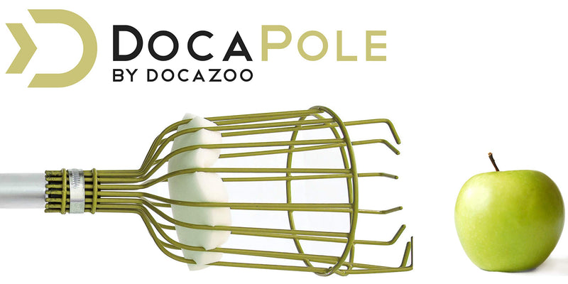 DOCAZOO DocaPole Fruit Picker - Twist-On Fruit Picker Tool for an Extension Pole or Telescopic Pole // Fruit Picker Pole // Ideal for Apple Picking, Avocados, and Other Fruit // DocaPole Attachment - NewNest Australia