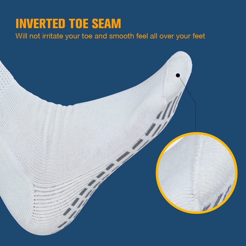 Bulinlulu Extra Wide Socks for Swollen Feet-4 Pairs Extra Wide Viasox Diabetic Socks for Men,Extra Wide Hospital Bariatric Socks Non Slip Edema Socks Women,Cast Lymphedema Socks-White&Black 2 Black+2 White Pk - NewNest Australia
