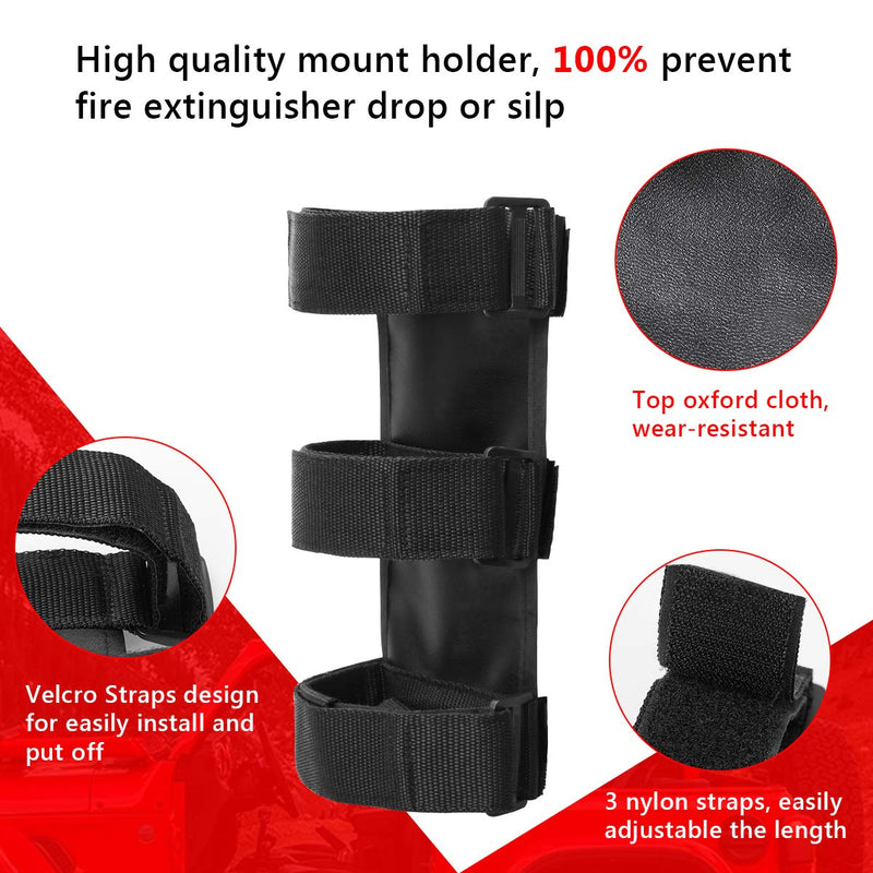 Luxiv Fire Extinguisher Mount Holder for Jeep, 3rd Party Accessory for Jeep Wrangler Fire Extinguisher Holder Roll Bar Fire Extinguisher Strap for Jeep Wrangler CJ, YJ, TJ, LJ, JK, JKU, JL, JLU - NewNest Australia