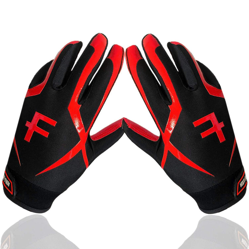 Football Gloves Youth Pro 3.0 Upgrade Ultra Stick Palm Receivers Flexible Silicone Grip Receiver Glove for Kids Boys Age 5-14 Large Red - NewNest Australia