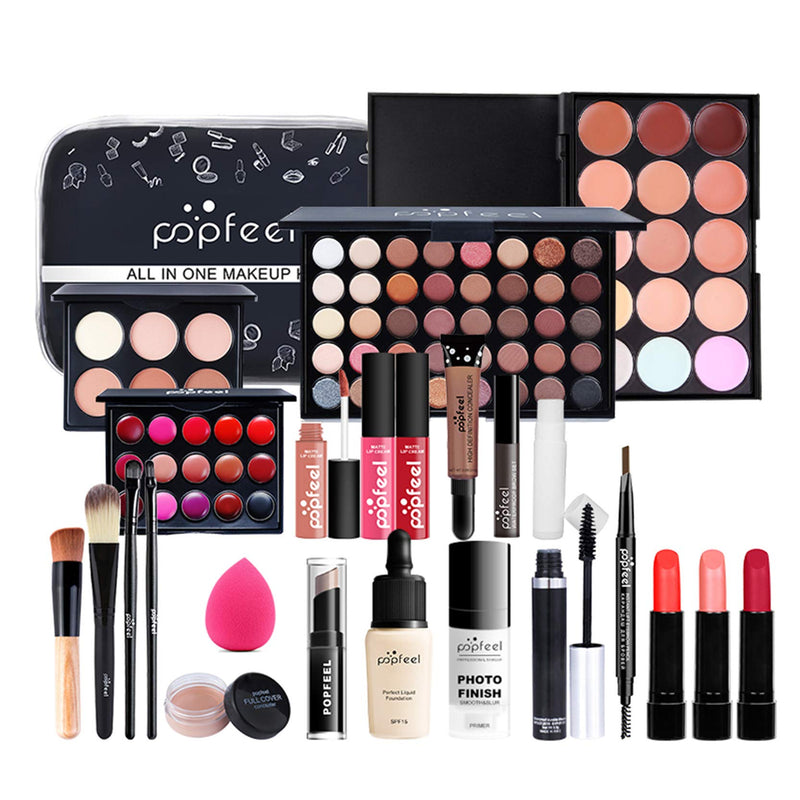 HoJoor Multi-purpose Makeup Kit All-in-One Makeup Gift Set Colours Mix Eyeshadow Concealer Lip Gloss Pressed Powder and Powder Blusher Cosmetic Makeup Palette Set Kit # 076 #76 - NewNest Australia