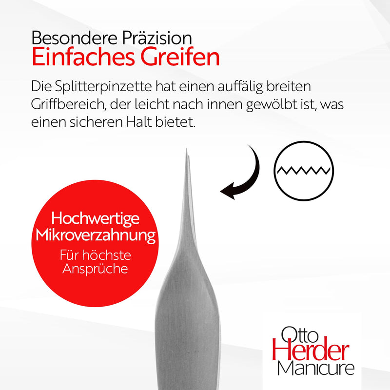 Otto Herder ‚ Splitter Tweezers According To Feilchenfeld Rust-Proof 11.3 Cm ‚ Tweezers Pointed For Accurate Gripping Smallest Splitters Thanks To Micro-Teeth ‚ Medical Pointed - NewNest Australia