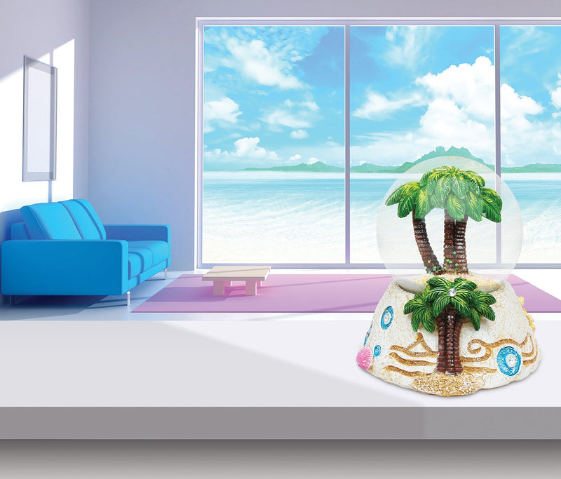 NewNest Australia - COTA Global Palm Tree Snow Globe Dome Resin Beach Collection Tropical Summer Nautical Theme Hawaiian/Mexican/Bahamas Room Decoration Size: 3.8 x 3.5 x 3.5 inches Unique Gift Toy Display 