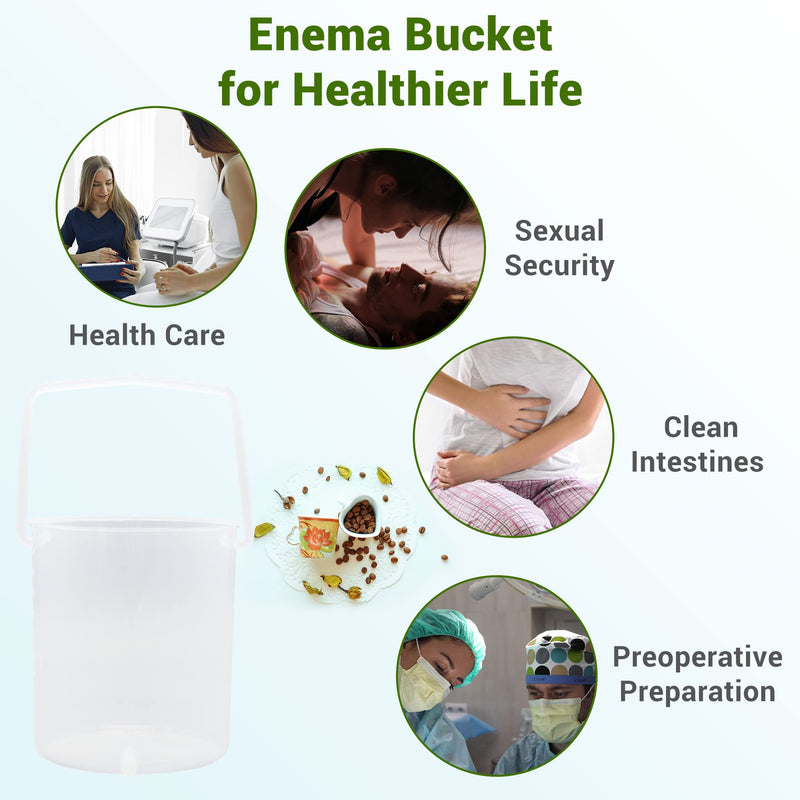 TopQuaFocus 2L Plastic Enema Bucket Kit Clear Reusable Colon Cleanse Leak-Proof Home Coffee Enema Kit Bucket for Men Women Colon Cleaning BPA Free, 6PCS Enemas Tips The Black - NewNest Australia